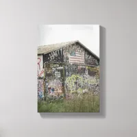 Graffitti Barn in Iowa Canvas Print
