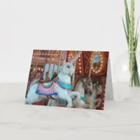 Rabbit on Merry-Go-Round All Occasions  Holiday Card