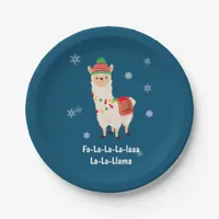 Funny Festive Llama Pun Christmas Paper Plates