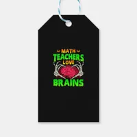 Math Teachers Brains Skeleton Hand Heart Halloween Gift Tags