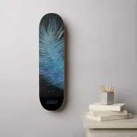 *~*  Cosmic Midnight Sky Pastel Boho Feather  Skateboard