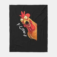 F-Caw-F-Chicken Classic Vintage Graphic Fleece Blanket
