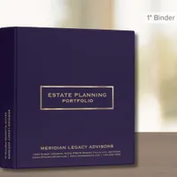 Estate Planning Portfolio Dark Purple 3 Ring Binder