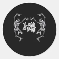 Till Death Do Us Part Skeleton Design Classic Round Sticker