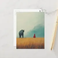 Bear Monster in a Wheat Field Postcard