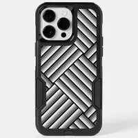 Modern stripes in black, white and gray - cool    OtterBox iPhone 14 pro max case