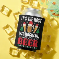 It's The Most Wonderful Time For A Beer Christmas Can Cooler