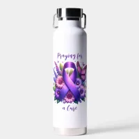 Purple Awareness Ribbon Water Bottle