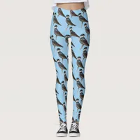 Sunlit Profile of a Tree Swallow Songbird Leggings