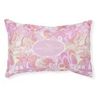 Nautical Beach Collage Hot Pink ID840 Pet Bed