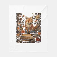 Cottagecore Aesthetic With Book Cute Goblincore Mi Fleece Blanket