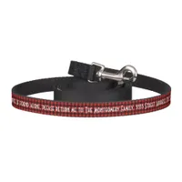 Black and Red Buffalo Check with Name and Address Pet Leash