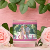 Typographic LOVE Frame Design Scented Jar Candle
