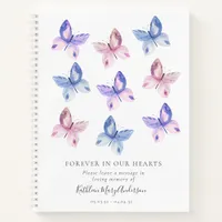 Butterfly Forever in Our Hearts Funeral Guest Book