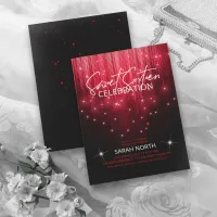 Cascading Lights Sweet 16 Red ID790 Invitation