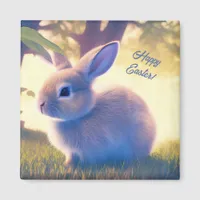 Cute Easter bunny, Happy Easter - personalizable  Magnet