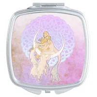 Samhain Greetings Lunar Goddess Compact Mirror