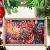 Vibrant Abstract Design Serving Tray