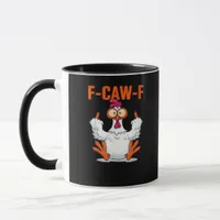F-Caw-F Funny Chicken Classic Minimal Clean Mug