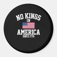 No Kings In America USA Flag Retro Cool Style Magnet