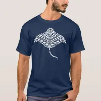 Tribal Manta Ray Tattoo Style T-Shirt