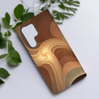 Elegant Brown Fluid Flow Minimalist Art Case