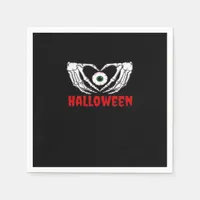 Eye Halloween - Skeleton Hands Heart Napkins