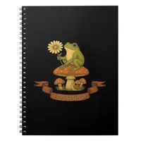 Frog of the Garden Fairycore Cottagecore Frog Notebook
