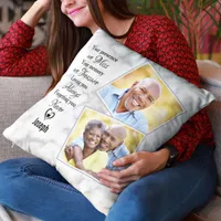 Marble Family Photo Remembrance Memorials Keepsake Throw Pillow