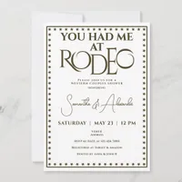 Western Rodeo Bridal Couples Shower Invitation