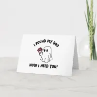 Halloween Cute Ghost Boo Maid of Honor Proposal Card