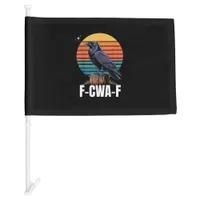 Funny Retro F-Caw-F Bird Crow Crow Bird  Car Flag