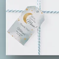 We're Over the Moon Boy Baby Shower Thank You Gift Tags