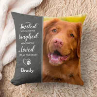 Custom Pet Memorial Sympathy Pet Loss 2 Dog Photo  Throw Pillow