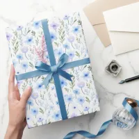 Blue and Green Floral | Wrapping Paper