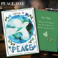 World Needs Peace Dove Watercolorl Card