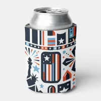 4th of July Generative Pattern Can Cooler