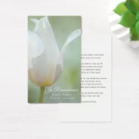 White Tulip Flower Spring Funeral Memorial Prayer