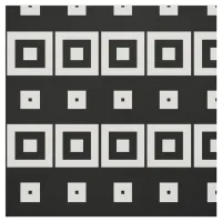 Trendy Chic Black & White Op Art Geometric Pattern Fabric