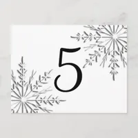 Winter Snowflakes Table Number
