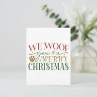 We Woof You A Merry Christmas Holiday Card