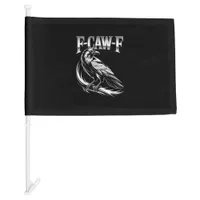 F-Caw-F Crow Womens Trendy Casual Car Flag