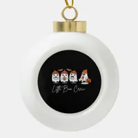 Little Boo Crew Minimal Clean Ceramic Ball Christmas Ornament
