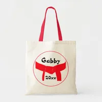 Martial Arts Red Belt Tote Bag
