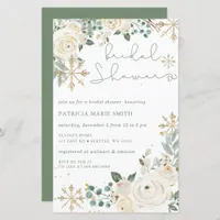 Budget Winter Snowflake Floral Bridal Shower