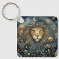 Leo Lion Zodiac Astrology Mystical Birthday Keychain