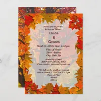 Autumn Leaves Rehearsal Dinner Invitation