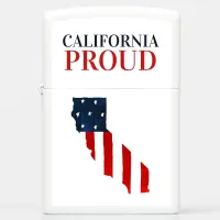 California Proud USA Bold Watercolor American Flag Zippo Lighter