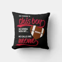 Proud Baseball Mom  Throw Pillow