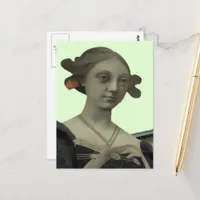 Lady Statue Postcard